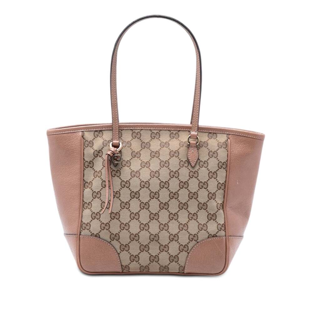 Gucci Bree Tote Gg Canvas With Leather #250543G71B